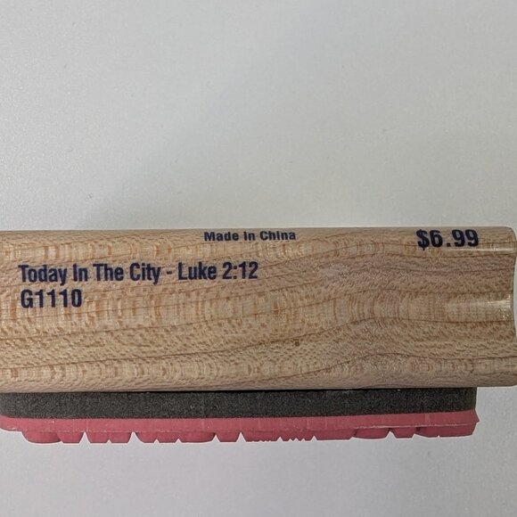 Stampabilities Today in the City Luke 2:12 Wood Mounted Rubber Stamp - Picture 3 of 4